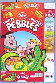this is for one 1992 canada post fruity pebbles cereal box box is