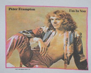 Vintage Peter Frampton Im in You Tour T Shirt 1977 S