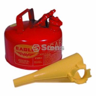 765 180 Metal Safety Gas Can Eagle 1 Gallon Fuel Can with Funnel