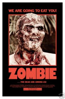 Zombie 1979 27x41 Theatrical Movie Poster Lucio Fulci