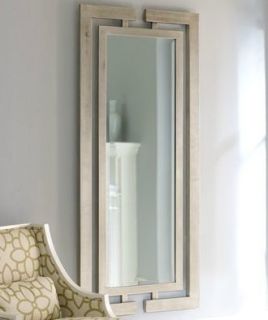  Silver Leaf Wall Mirror Modern Luxury Full Length Wood