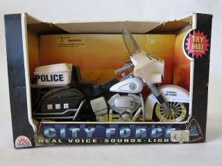 FunRise Plastic City Force Toy Police Motorcycle With Real Voice