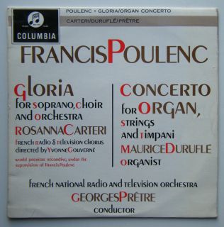 Sax 2445 Poulenc Gloria Organ Concerto Pretre EX EX
