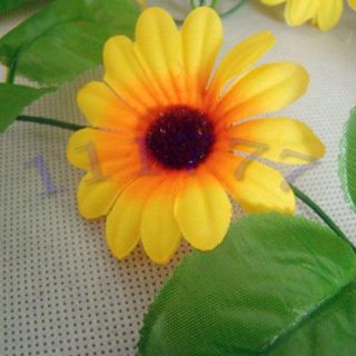 230cm Yellow Silk Sunflower Garlands Artificial Flowers