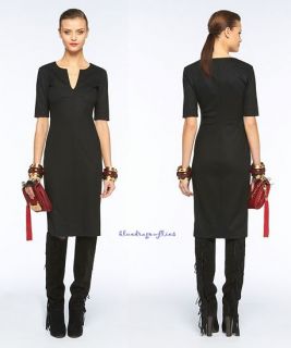 Diane Von Furstenberg $385 Black Aurora Wool Dress 10