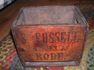 Old Vintage Wood Beer Soda Crate s Fussell Sons Rode PA