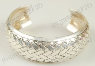 Pair Mens Miao Silver Handmade Carved Bracelet 1712