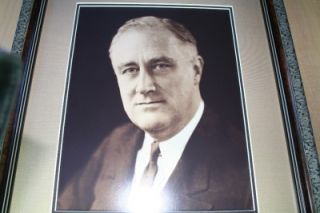 FDR Certified Signature Franklin Delano Roosevelt Custom Framed with