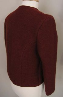 Geiger Boiled Wool Button Jacket Brick Red Euro 48 US 10 PERFECT