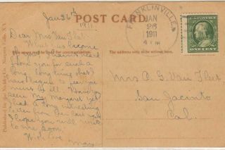 Steamer Corona Naval Cover 1911 Postcard Franklinville