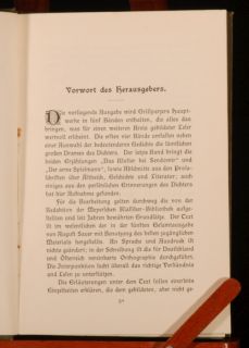 C1903 1905 5 Vol Grillparzers Werke Plays Rudolf Franz