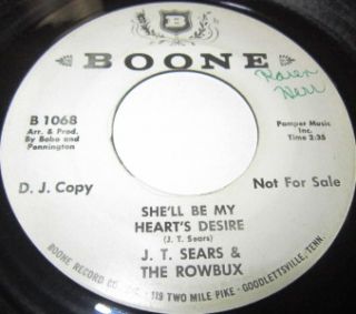 1968 Northern Soul 45 Rpm J.T.  & The Rowbux WALKING DOWN MAIN