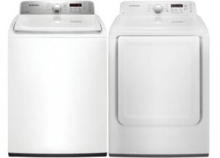 New Samsung Top Load Washer and Gas Dryer Laundry Set WA400PJHDWR