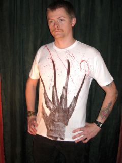 Freddy Krueger Bloody Glove T Shirt Limited Edition