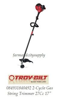 Troy Bilt 084931840492 2 Cycle Gas String Trimmer 27cc 17 Authorized