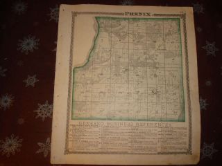 1875 Phenix Township Geneseo Henry County Illinois Map