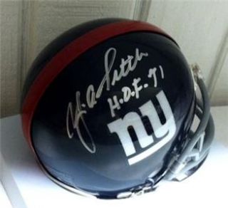 Tittle Signed New York Giants Mini Helmet with COA