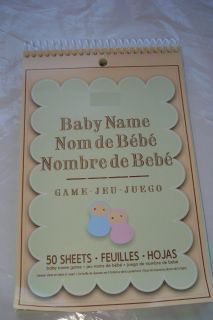 Baby Shower Game Baby Names Enough for 50 Players
