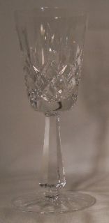 Galway Irish Crystal Clifden Pattern Cut Base Red Wine Goblet 6 3 4