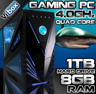 Vibox 4 0GHz Fast Quad Core Gaming PC ★ ATI HD 6450 8GB 1TB