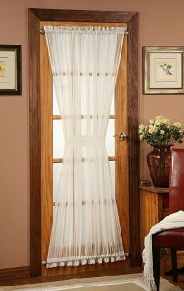 Batiste Sheer French Door Curtain Panel with Tieback by Stylemaster