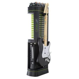  GTWR Xbox Black Gaming Storage Tower w Soft Coated Guitar Hooks