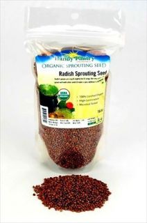    CERTIFIED ORGANIC RADISH SPROUTING SEEDS   SPROUTS, GARDEN, STORAGE
