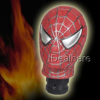 Universal Gear stick Shift Shifter Lever Knob   Carved Spider man