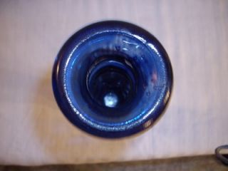 Vintage Colbalt Blue Candle Stick Bud Vase GAO MI # 4 Jar Bottle