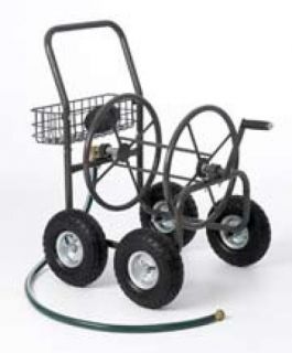 liberty garden residential 4 wheel garden hose reel cart holds 250 ft