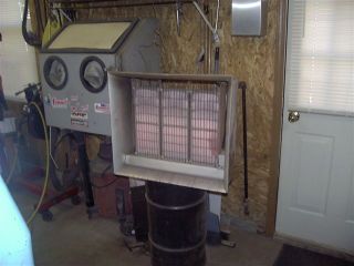 Re Verber Ray Space Heater Gas Portable Shop Garage Heater w Stand