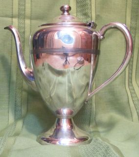 Simeon L George H Rogers Silverplate Coffee Tea Pot REDUCED Company Co