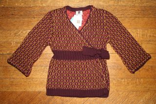 Tea Collection Girls South America Amaru Wrap Sweater 3T 4 4T 5 5T