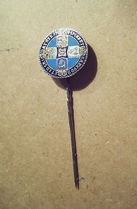 1745 King George II Sixpence Silver Coin Enameled Mounted on A Pin