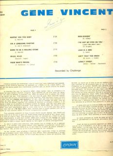 Gene Vincent French LP 33 rpm London 1967 Bird Doggin Killer mod L@@K