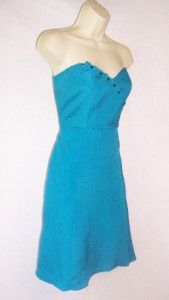 Frock by Tracy Reese Blue Strapless Versatile Cocktail Mini Dress 8 $