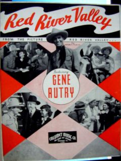Gene Autry Red River Valley Curly Jack Vincent Dream sheet music lot T