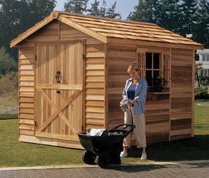 rancher shed new on pallet never assembled very slightly weathered