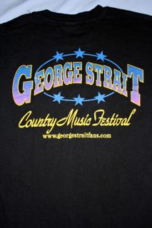 George Strait Country Music Festival Concert Tour Black T Shirt Adult