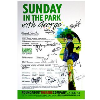 Broadway Sunday in The Park Revival Cast Signed Poster