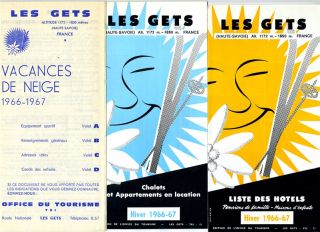 Les Gets France Brochures Rate Sheet 1966 1967