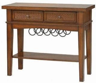 BRITISH COLONIAL WEST INDIES STYLE FURNITURE RATTAN WINE TABLE CABINET