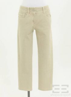 Giambattista Valli Beige Cropped Skinny Jeans Size 44 30