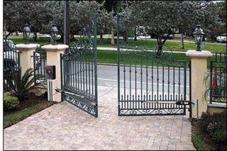 Solar Powered Dual Swing Gate Opener Complete System