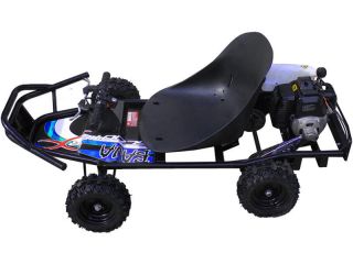  Powerkart 49cc Black Blue Kid Ride on Toy Go Cart Gas Powered