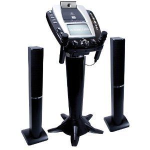   Machine STVG 1009 Pedestal CD G Karaoke System w Tower Speakers NEW