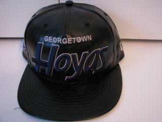 Georgetown Hoyas New Era Script PU Vinyl Snapback NCAA Hat Cap NWT