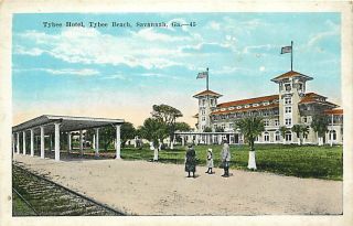GA Savannah Tybee Beach Tybee Hotel Railroad Tracks R94855