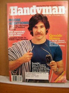 The Family Handyman Magazine March 1981 Geraldo Rivera