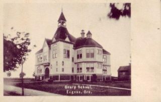 Geary School Eugene or Vintage Postcard
